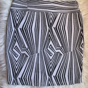 Black and White Retro Mini Skirt